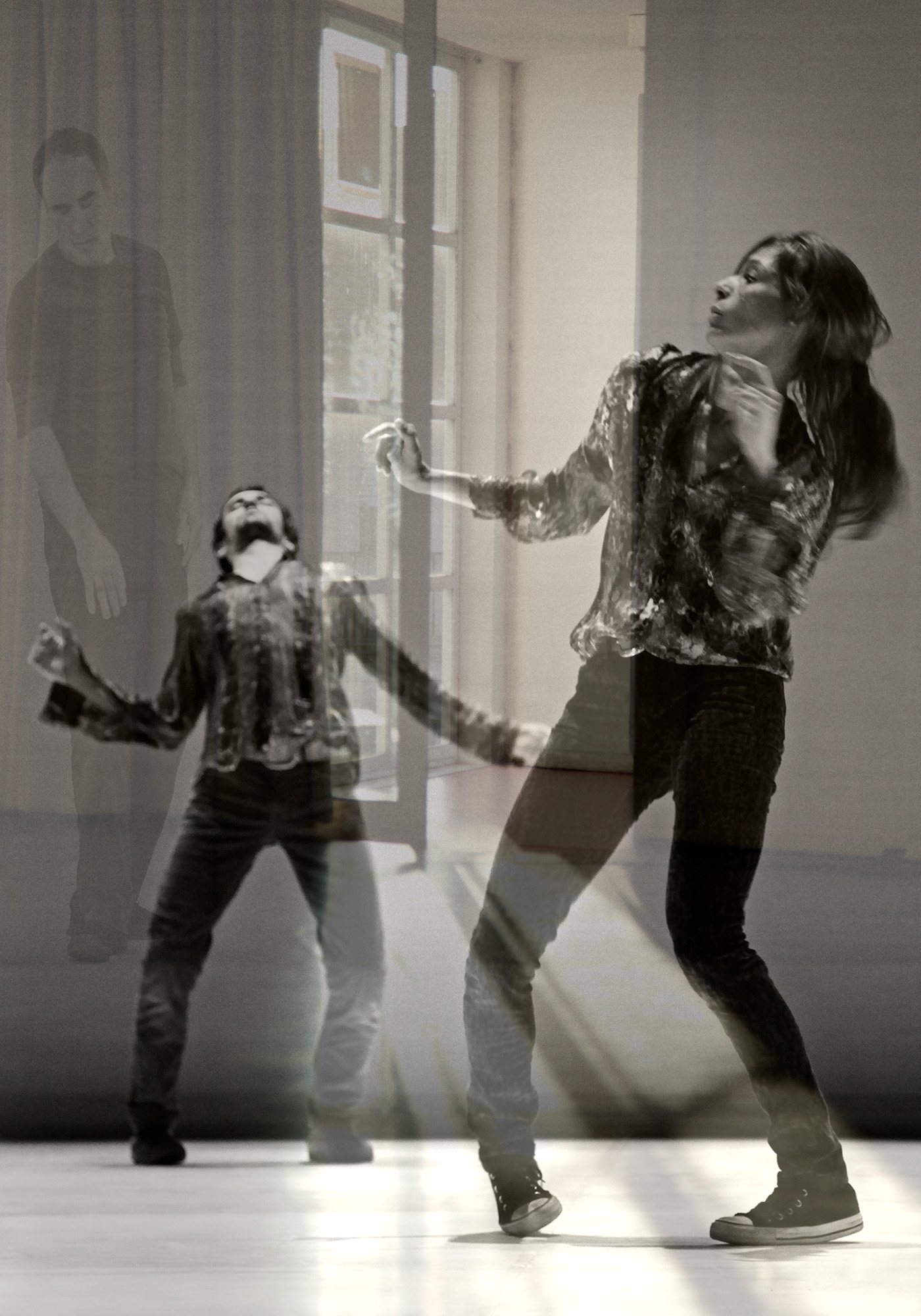 Carina Martins - Dialogues in unimaginated places - overlapped photographies of dancers in the Paulo Ribeiro’s piece Jim